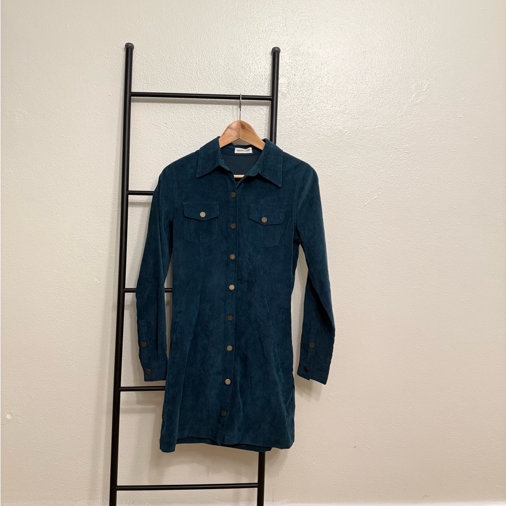 Cotton Candy Teal Mini Dress